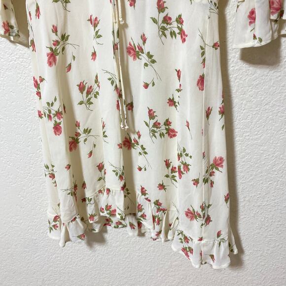 Reformation Laurelei Mini Dress Ivory Floral Size 2 - Picture 4 of 12